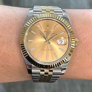 Used Rolex Datejust 41mm Yellow Gold 126333 / Champagne Dial Jubilee Bracelet
